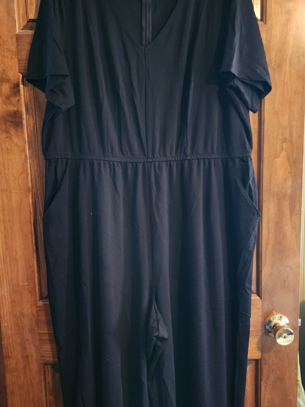 Lane Bryant 26P Black Wide Leg Jumpsuit Plus Size